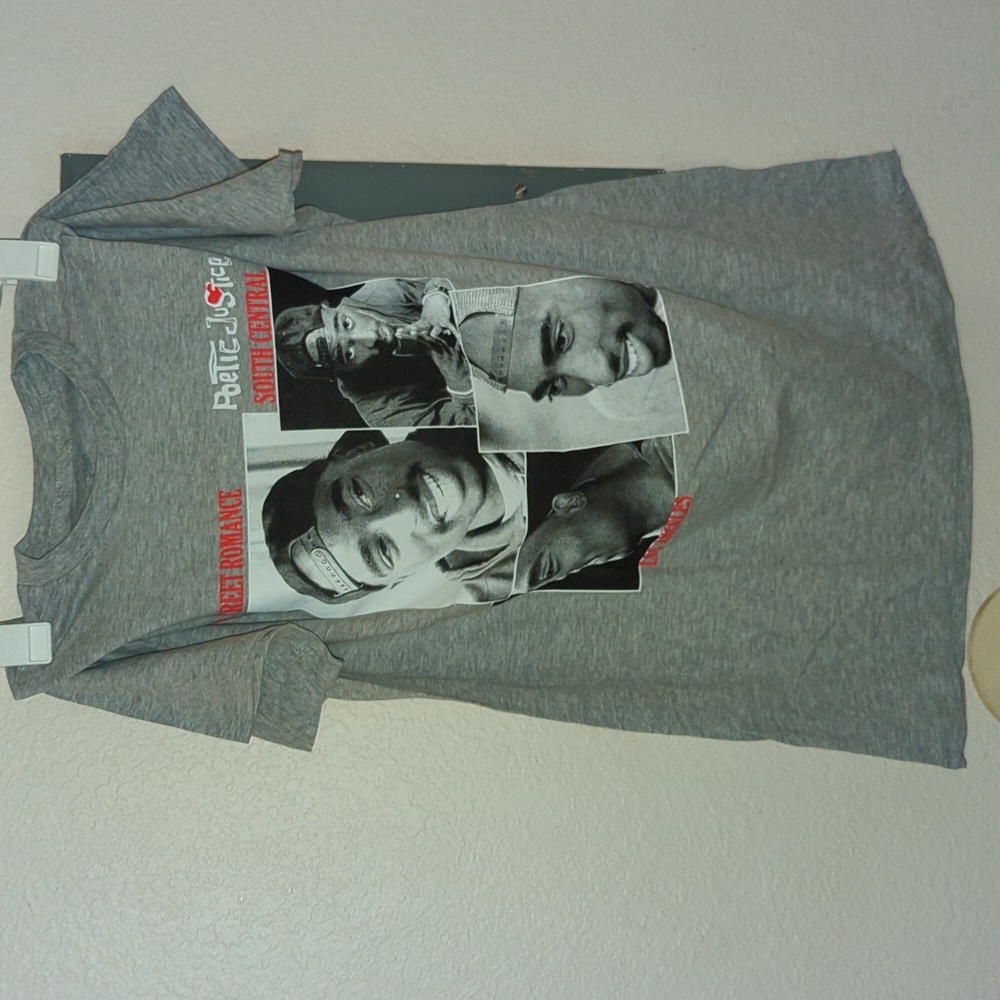 Tupac Shakur Gray Poetic Justice Shirt Size S/M